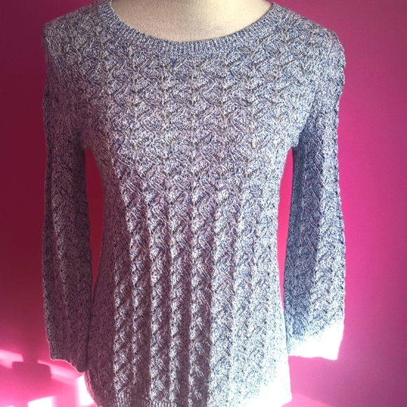 Talbot's ladies blue/white Knit Crew Neck Sweater (Size XS) - Picture 3 of 9